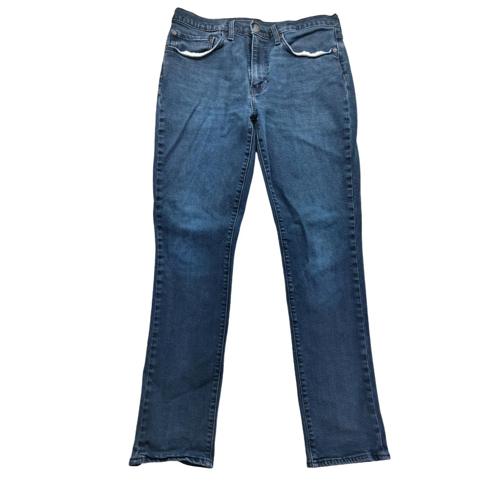 Levis Premium Jeans Mens 34x30 Blue Medium Wash Regular Straight Denim Waterless